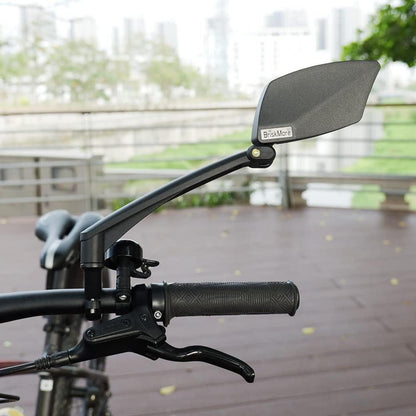 Fahrradspiegel Lenker BriskMore kratzfeste Glaslinse 360° drehbar Links