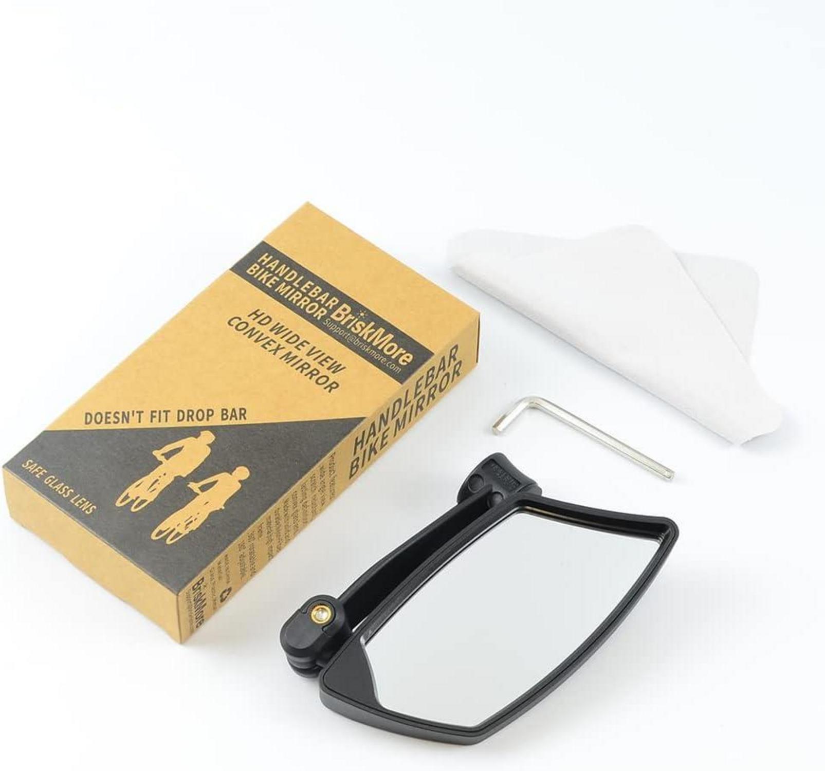 BriskMore Bar End Fahrradspiegel konvexe Glaslinse E-Bike Spiegel