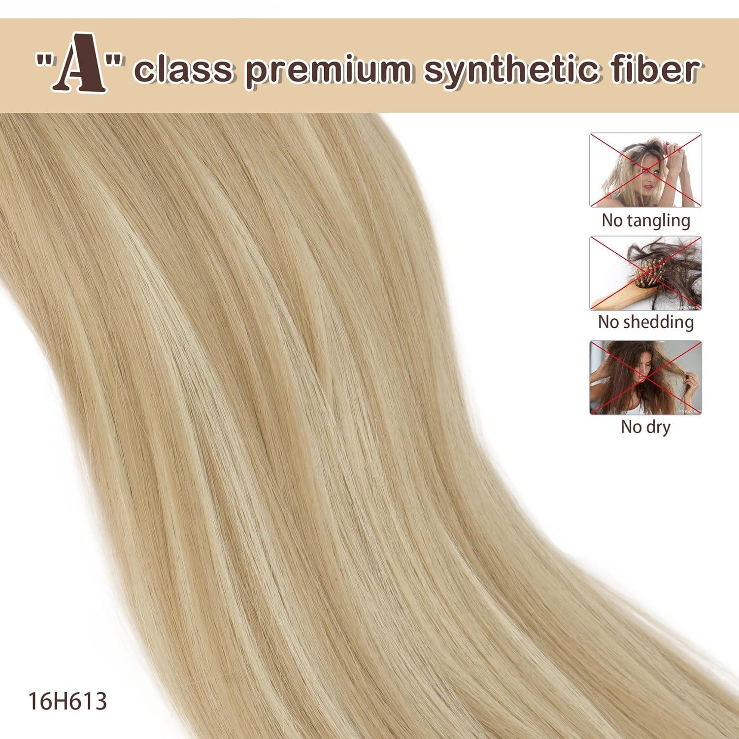 Pferdeschwanz Extensions 35cm für Frauen - Hochwertige Haarverlängerung mit Clip in Echtfarben