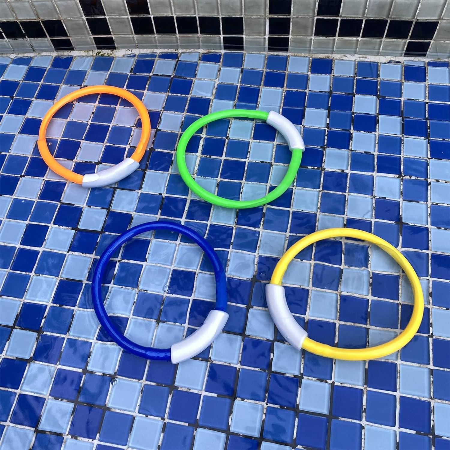 Tauchspielzeug für Kinder - 4 Tauchringe Schwimmspielzeug