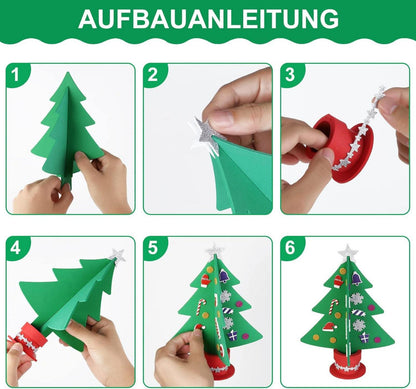 Gallop Chic Weihnachtsbaum Bastelset für Kinder, 6 Stück