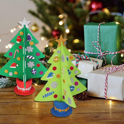 Weihnachtsbaum Bastelset 6 Stück Moosgummi Winter Deko Kit