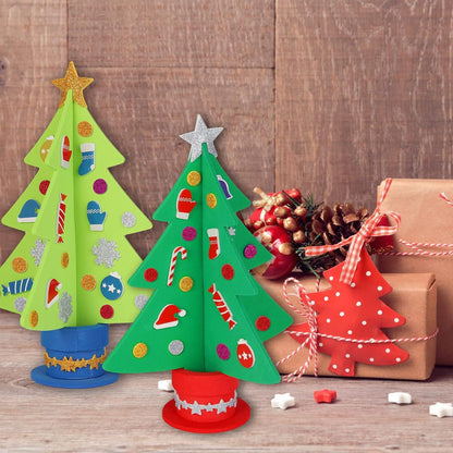 DIY Weihnachtsbaum Bastelset Kinder Moosgummi Deko 6 Stück