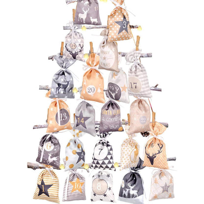 Adventskalender zum Befüllen Großer Weihnachtskalender Gelb