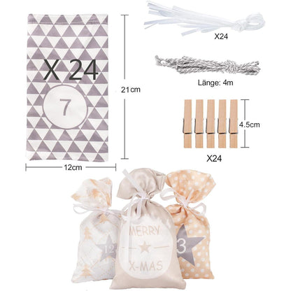 Adventskalender zum Befüllen Großer Weihnachtskalender Gelb