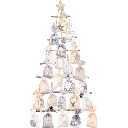 Adventskalender zum Befüllen Großer Weihnachtskalender Gelb