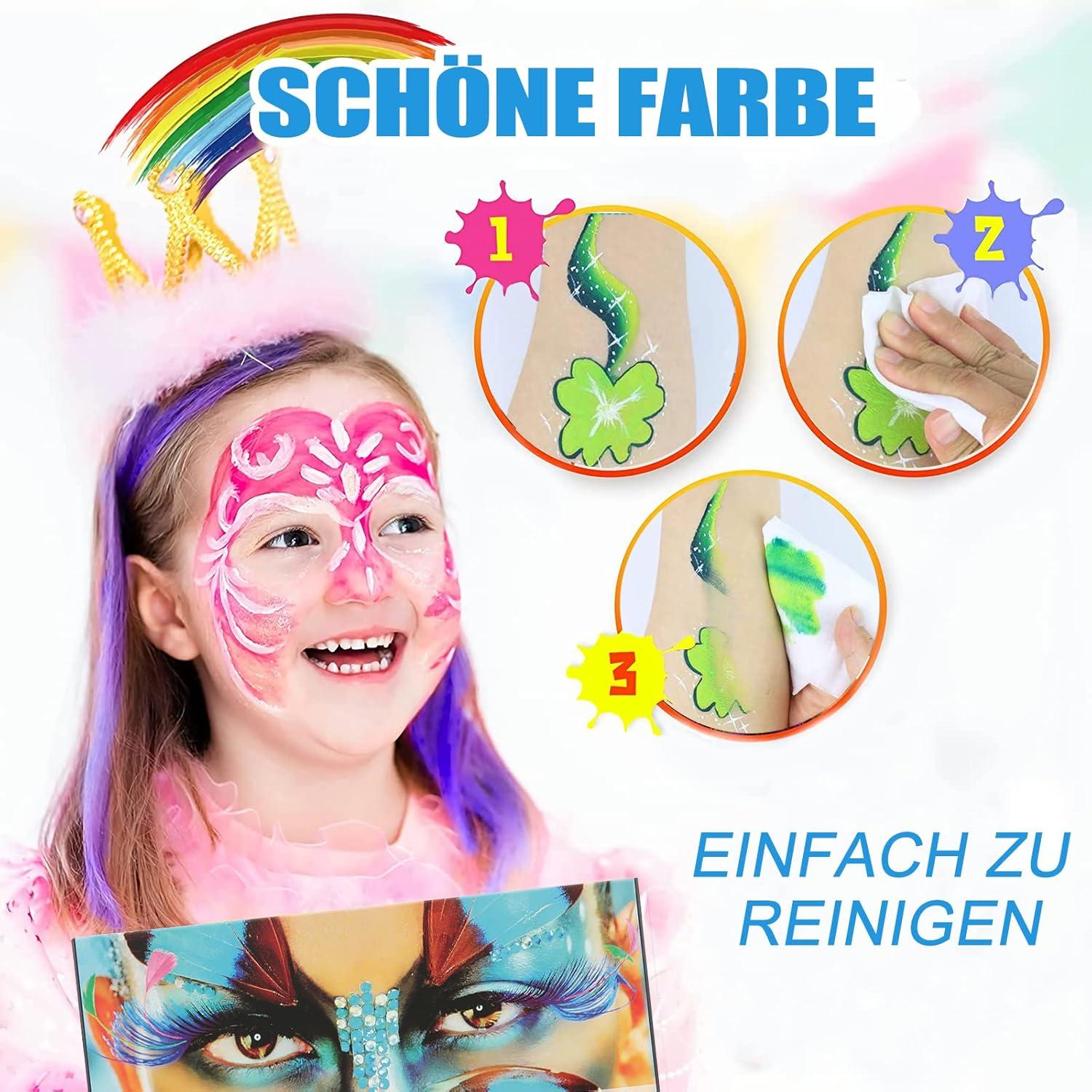 Kinderschminke Set Halloween Schminkset Face Body Paint