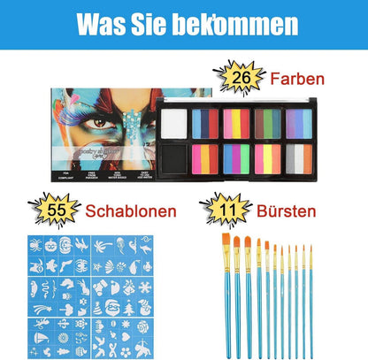 Kinderschminke Split-Kuchenpalette Face Body Paint Karneval Halloween Mädchen