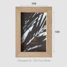 Fotorahmen Natur Holz 10x15cm 3er Set Acrylglas Matt Beige