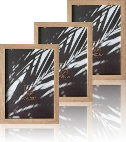 Bilderrahmen Set A4 Holz Fotorahmen 3er Natur 21x30cm