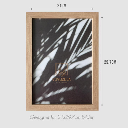Holz Bilderrahmen A4 natur 3er Set DIN A4 Fotorahmen 21x30cm