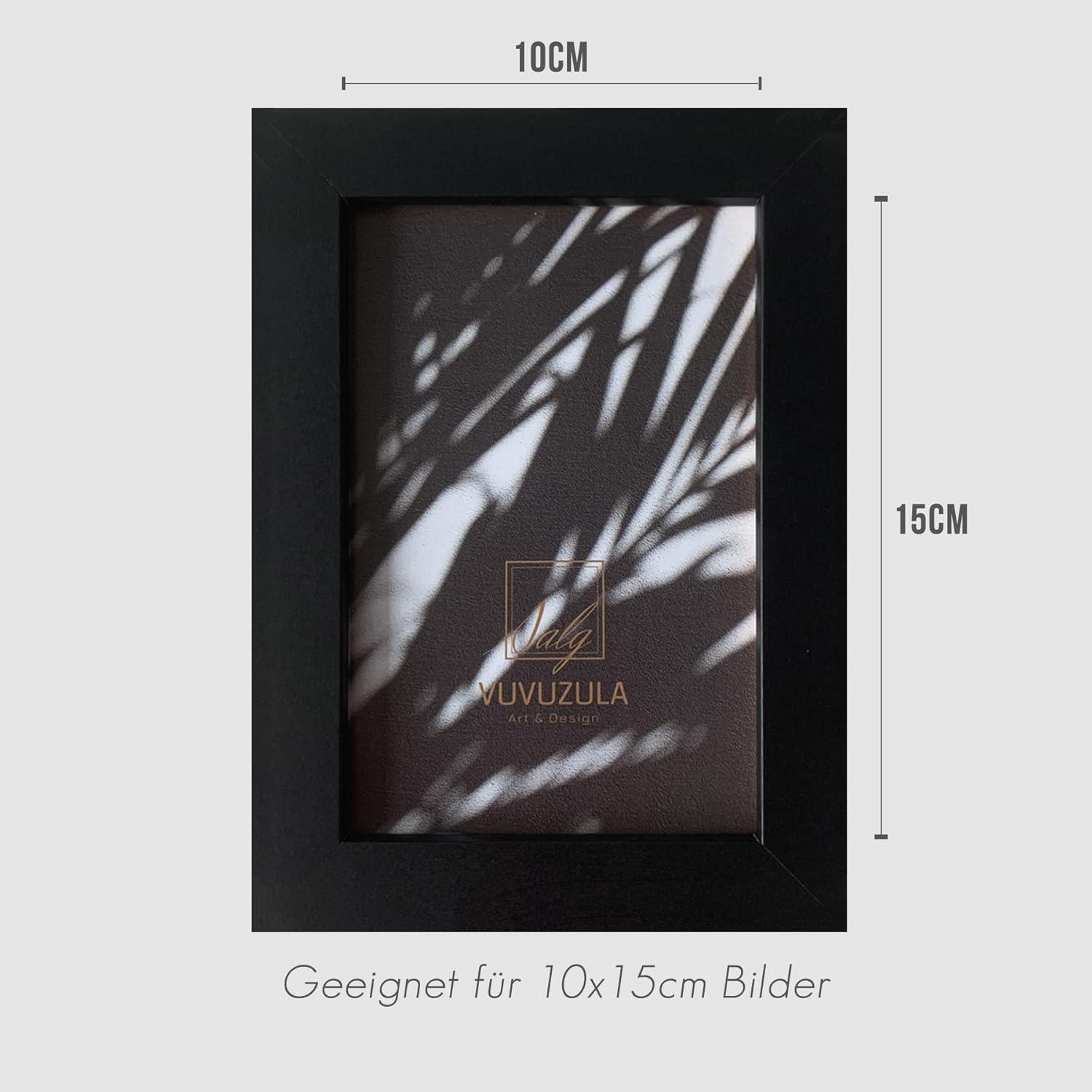 Schwarze Holz Bilderrahmen 10x15cm 3er Set - Fotorahmen 4x6