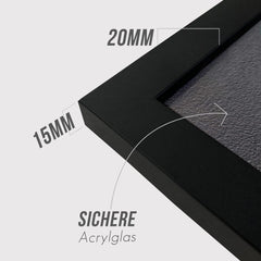 Bilderrahmen 10x15cm Schwarz Holz Fotorahmen 3er Set inkl. Acrylglas
