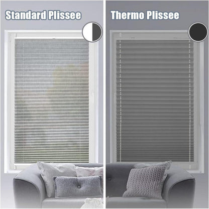 Plissee ohne Bohren Verdunkelung Klemmfix Hellgrau 85x160cm