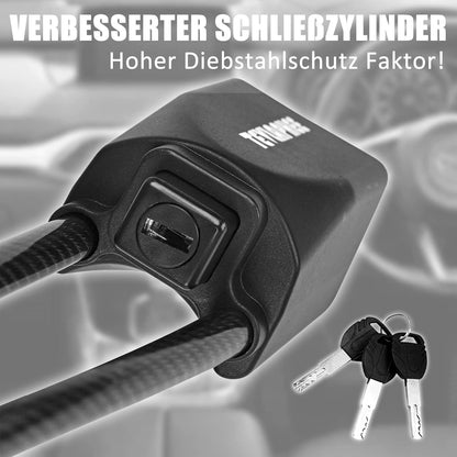 Lenkradkralle Diebstahlsicherung Auto Universal Rot 3 Schlüssel