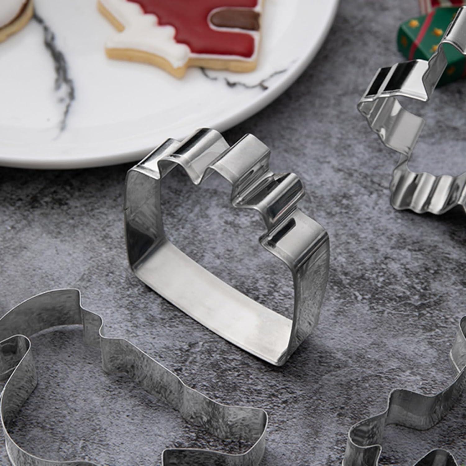 11-teiliges Christmas Plätzchenausstecher Set Edelstahl 430 - Verschiedene Formen von 4-8 cm