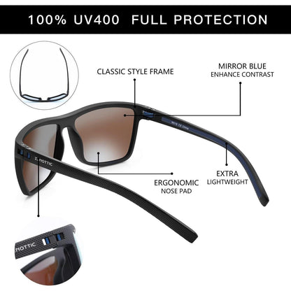 Polarisierte Sonnenbrille Herren TR90 Rahmen UV400 Schutz