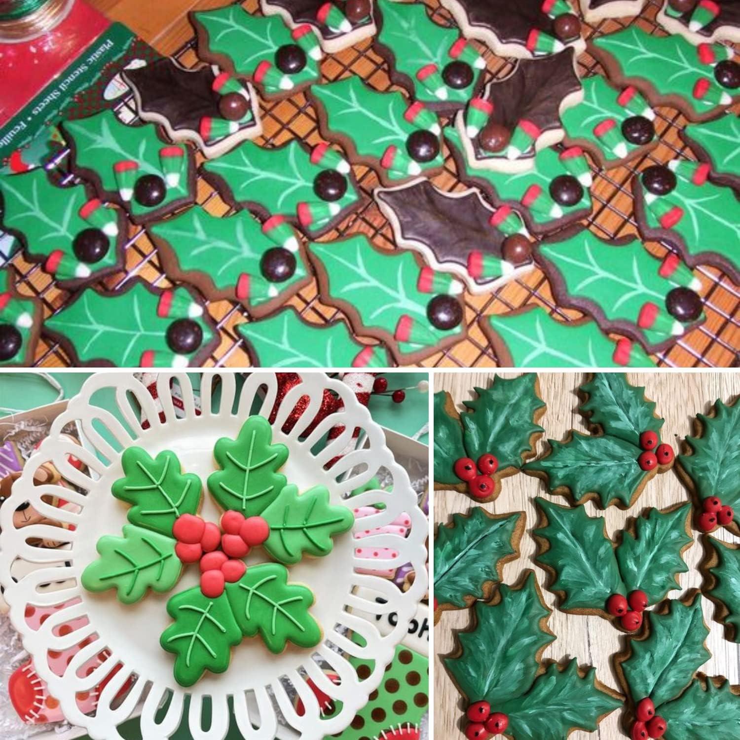 Ausstechformen-Set Stechpalmenblätter Edelstahl Backen 4-teilig