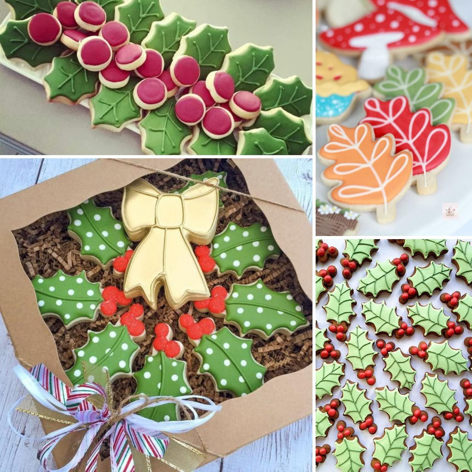 Ausstechformen-Set Stechpalmenblätter Edelstahl Backen