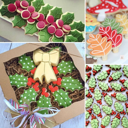 Ausstechformen-Set Stechpalmenblätter Edelstahl Backen