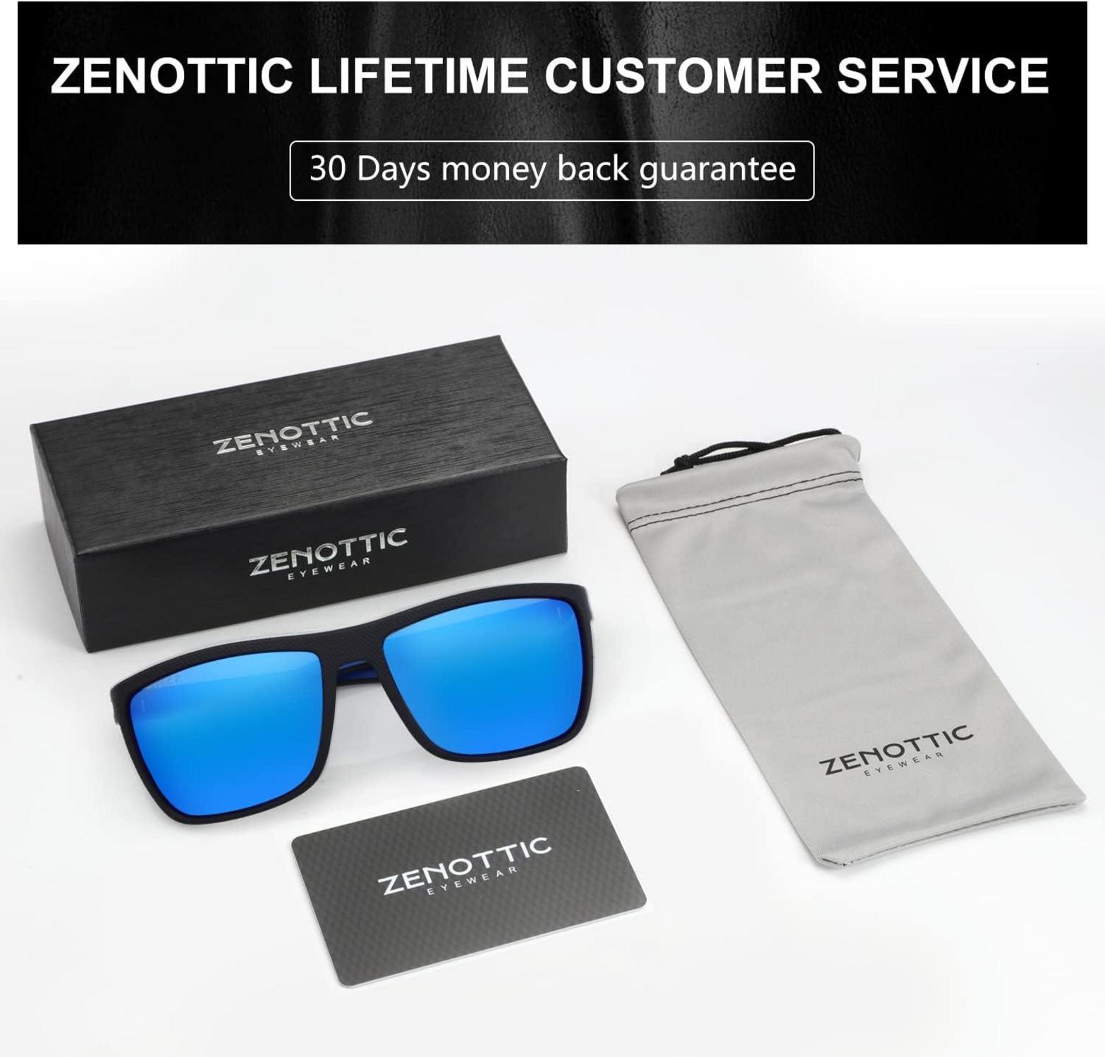 Polarisierte Sonnenbrille Herren TR90 Rahmen UV400 Schutz Quadrat Schwarz Blau