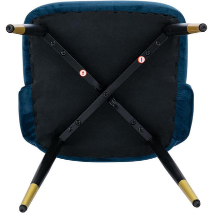 Samt Esszimmerstühle 4er Set – Modern & Komfortabel (Blau)