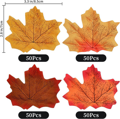 Künstliche Ahornblätter Herbstlaub Halloween Deko 200 Stück