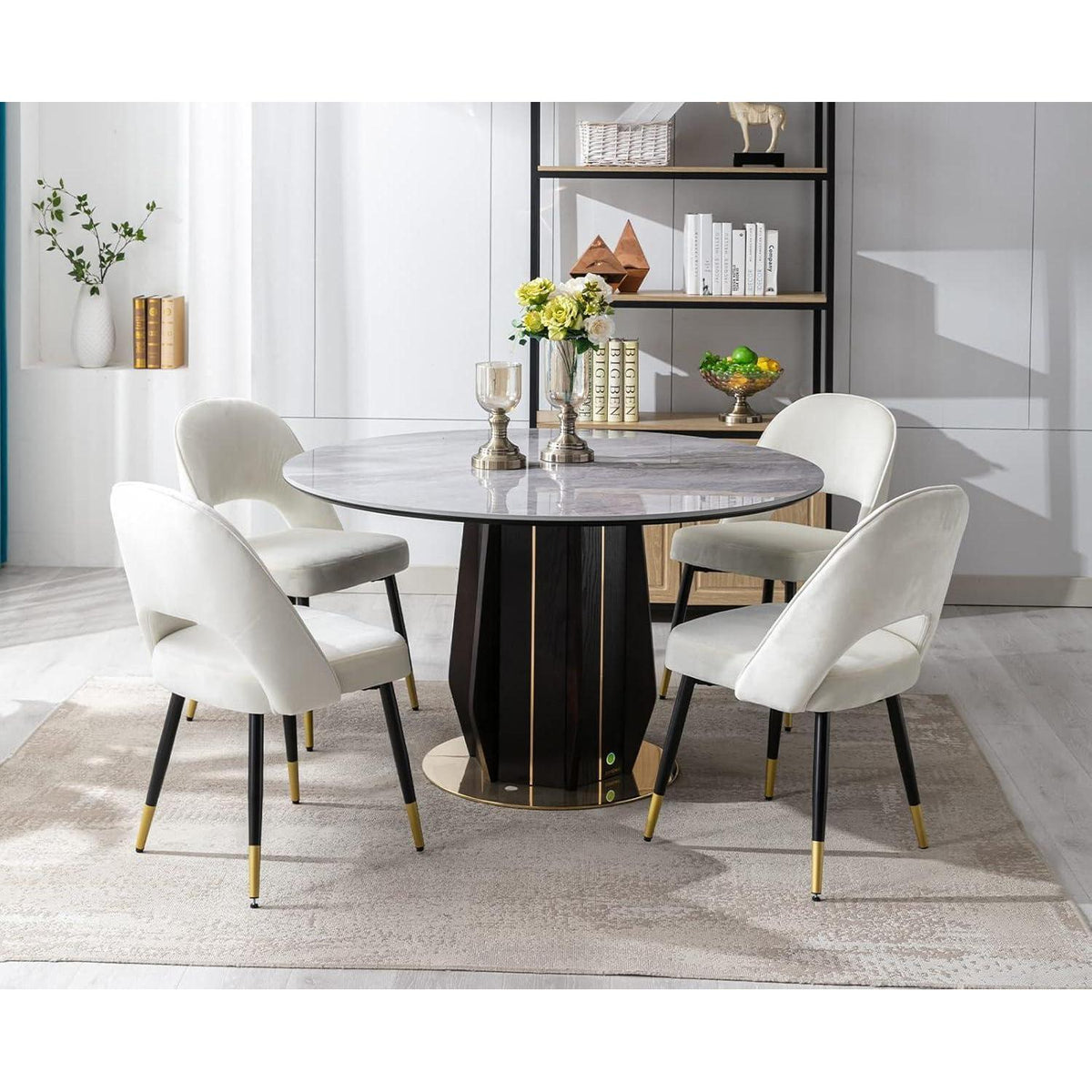 Samt Esszimmerstühle 4er Set – Modern & Komfortabel
