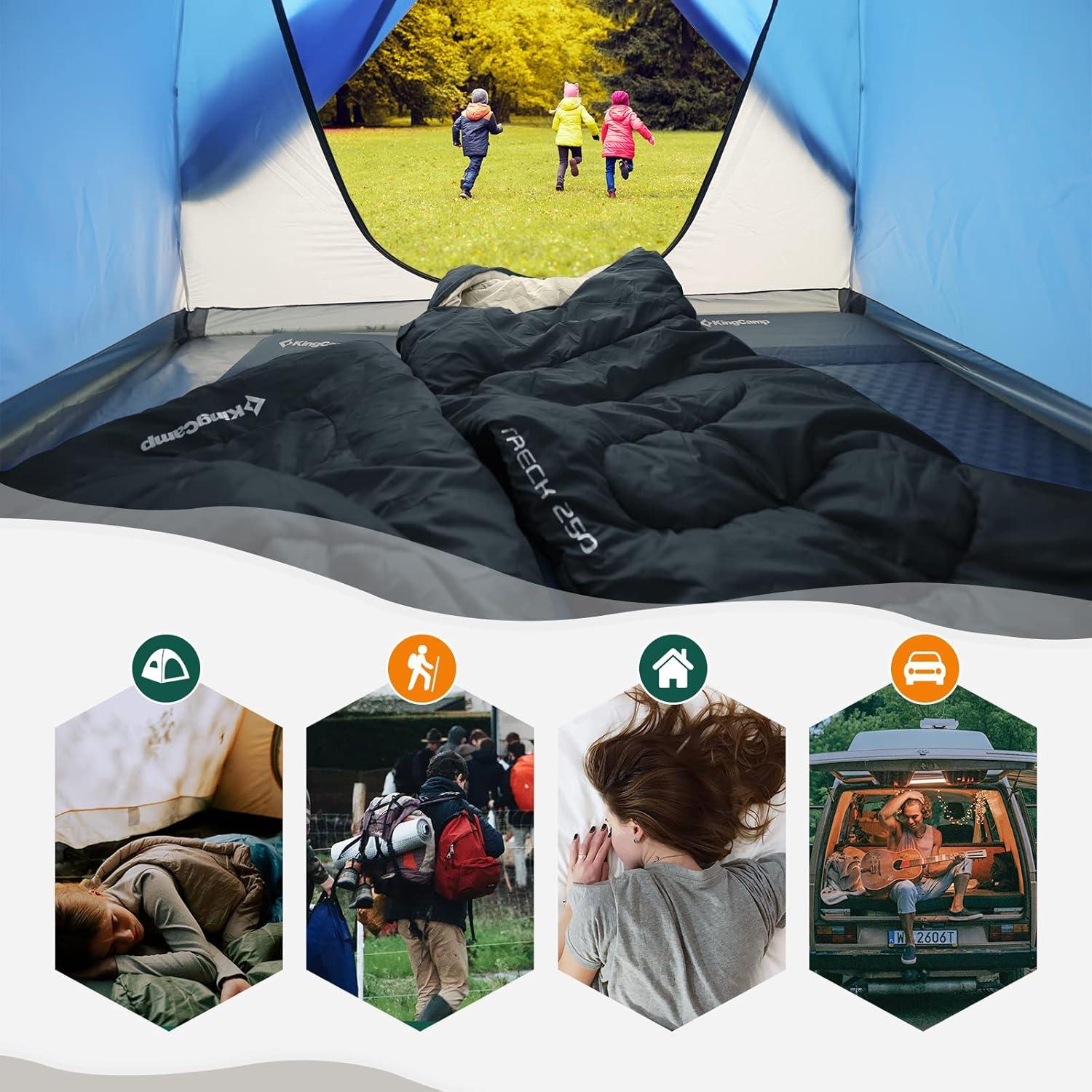 Mumienschlafsack 3-4 Jahreszeiten für Kinder Erwachsene Trekking