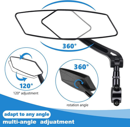 360° Fahrradspiegel Rückspiegel für 22mm-25mm Lenker, Robust