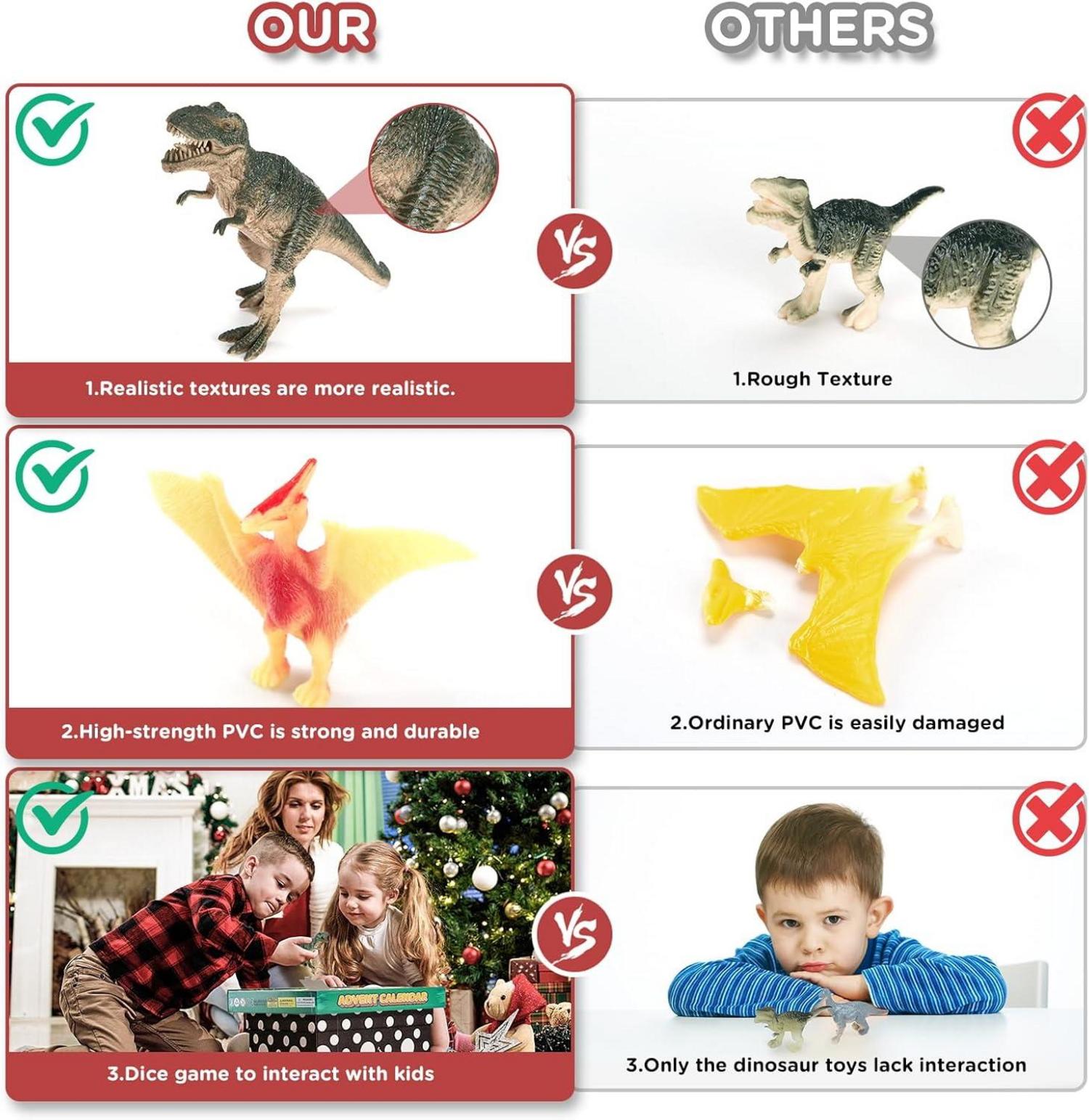Dinosaurier Adventskalender 2024 für Kinder Jungen Mädchen