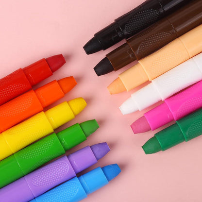 Bobisuka Gesichtsbemalung Stick 12 Farben Wasserbasis Karneval Halloween