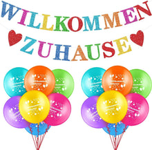 Willkommen Zuhause Deko Set mit Banner und Luftballons