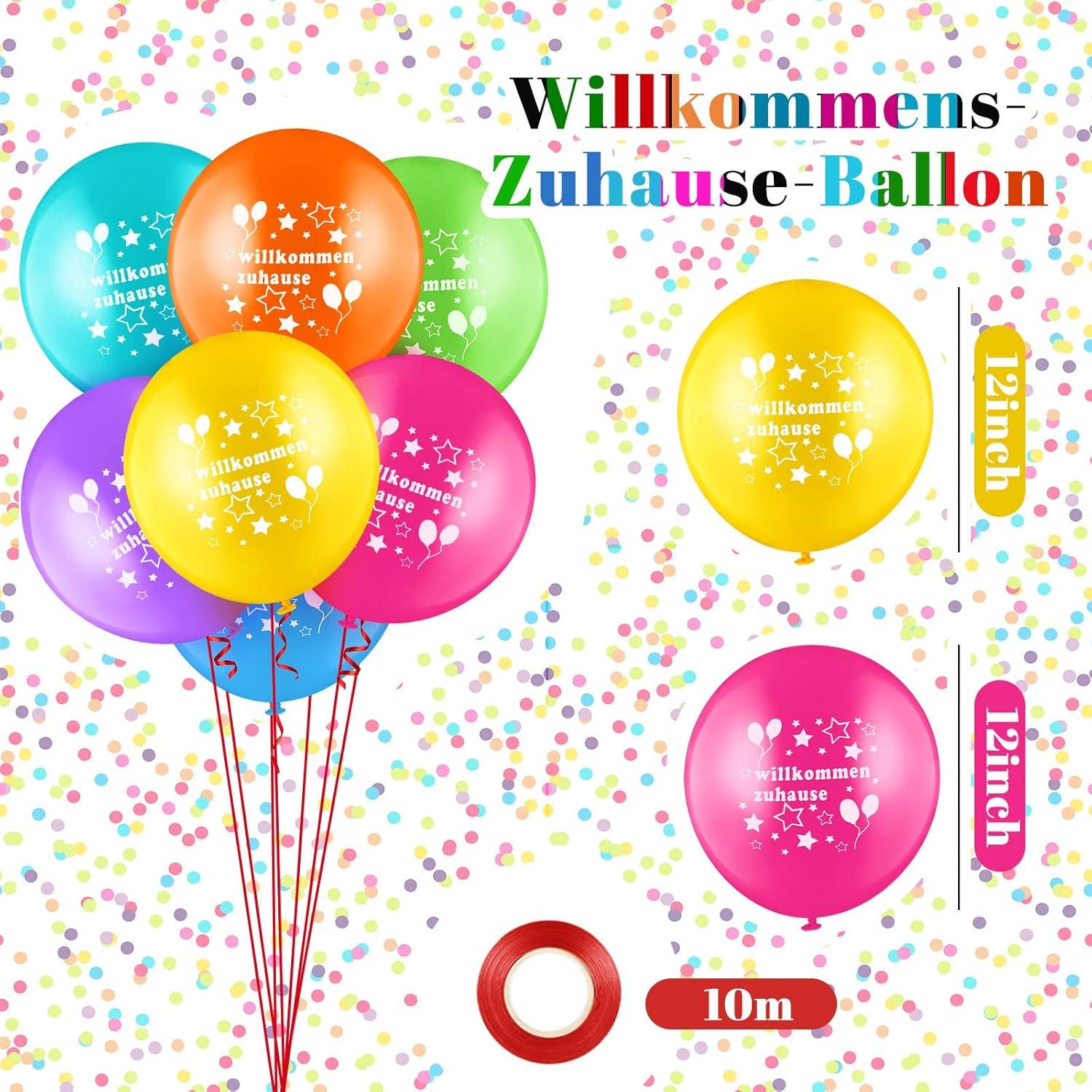 Willkommen Zuhause Deko Set mit Banner und Luftballons
