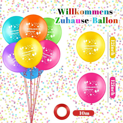 Willkommen Zuhause Deko Set mit Banner und Luftballons
