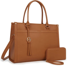 Handtasche Damen 15,6 Zoll Laptoptasche Leder Businesstasche