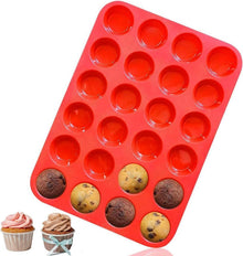 Silikon Muffin Backform für 24 Cupcakes und Brownies
