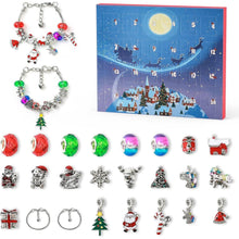 Adventskalender Mädchen DIY Armband Weihnachtsgeschenke Set 24 Charm-Perlen
