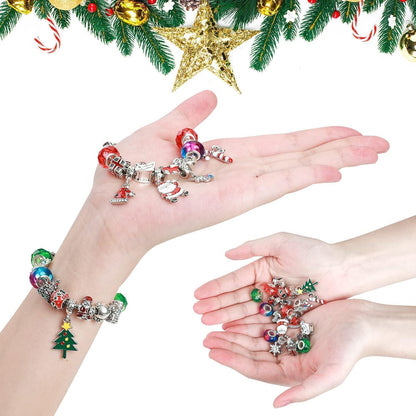 Adventskalender Mädchen DIY Armband Weihnachtsgeschenke Set 24 Charm-Perlen