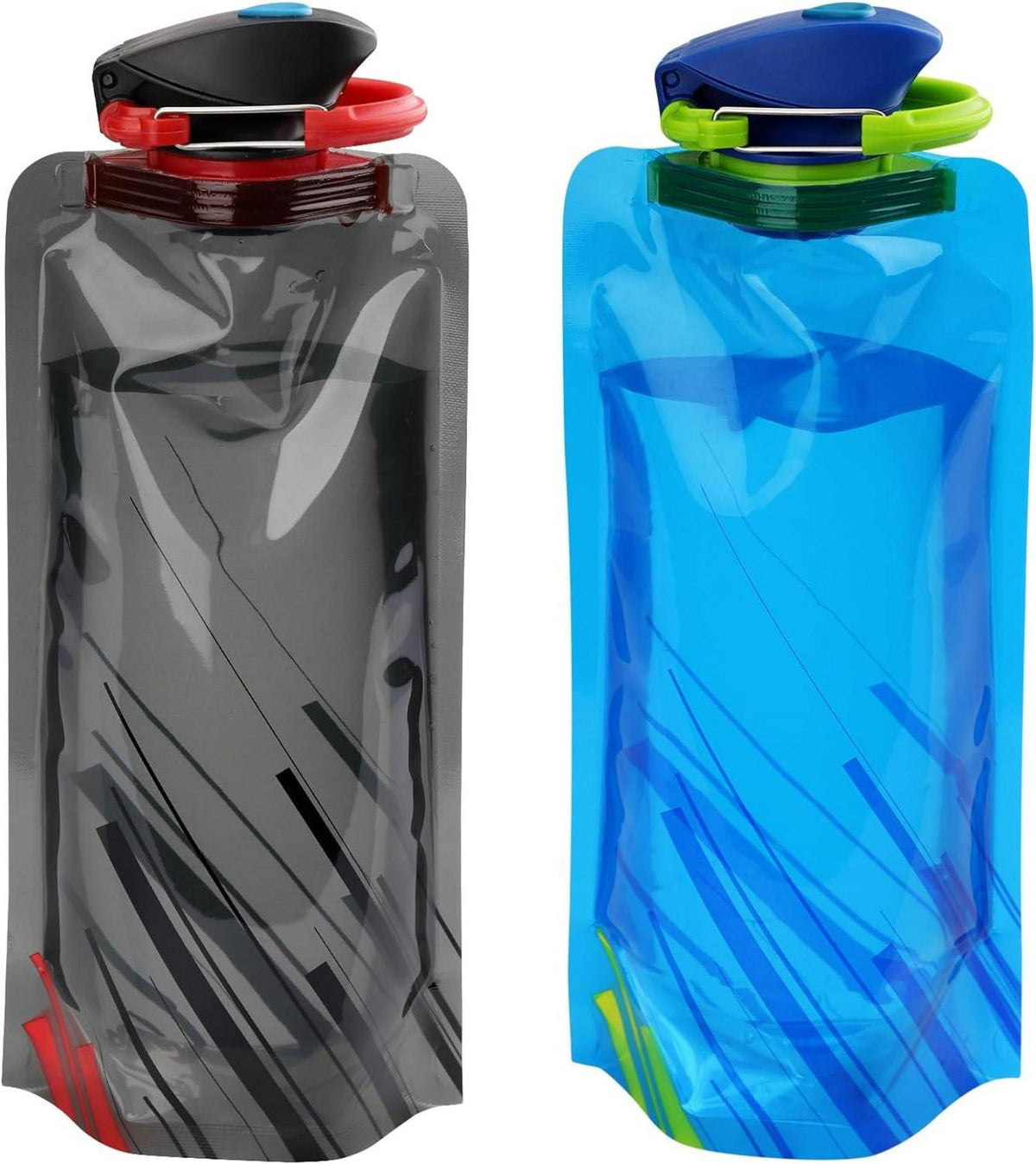 Faltbare Trinkflasche Wiederverwendbar für Wandern Reisen 2 Stück