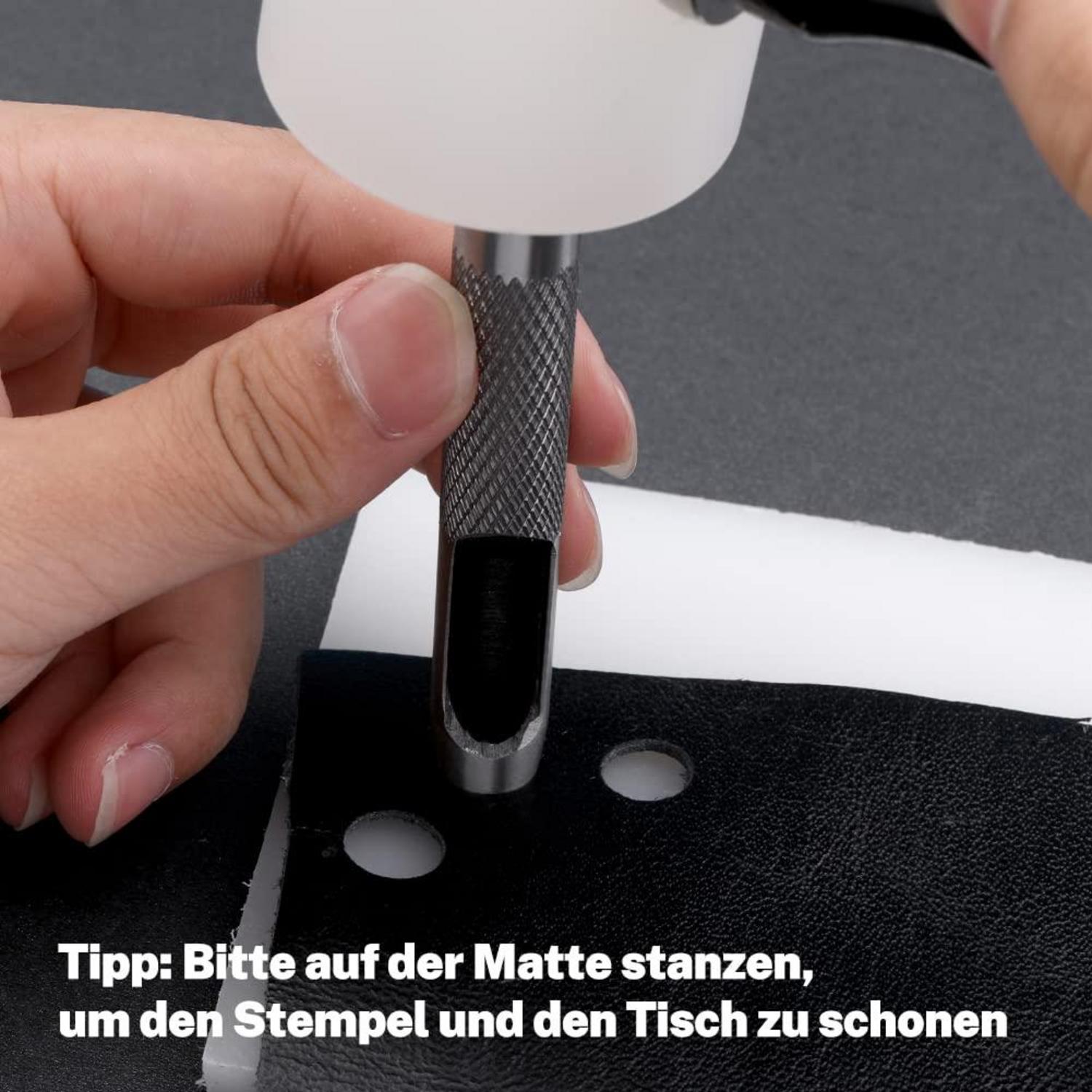 Lochstanzer Set 15-tlg Leder-Stanzwerkzeug 1-11mm inkl. Aufbewahrungstasche