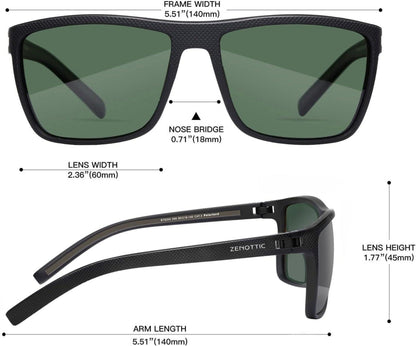 Polarisierte Herren Sonnenbrille TR90 Rahmen UV400 Schutz