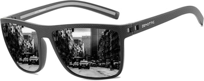 Polarisierte Herren Sonnenbrille TR90 Rahmen UV400 Schutz Quadrat