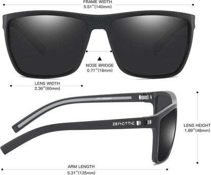 Polarisierte TR90 Sonnenbrille Herren UV400 Schutz