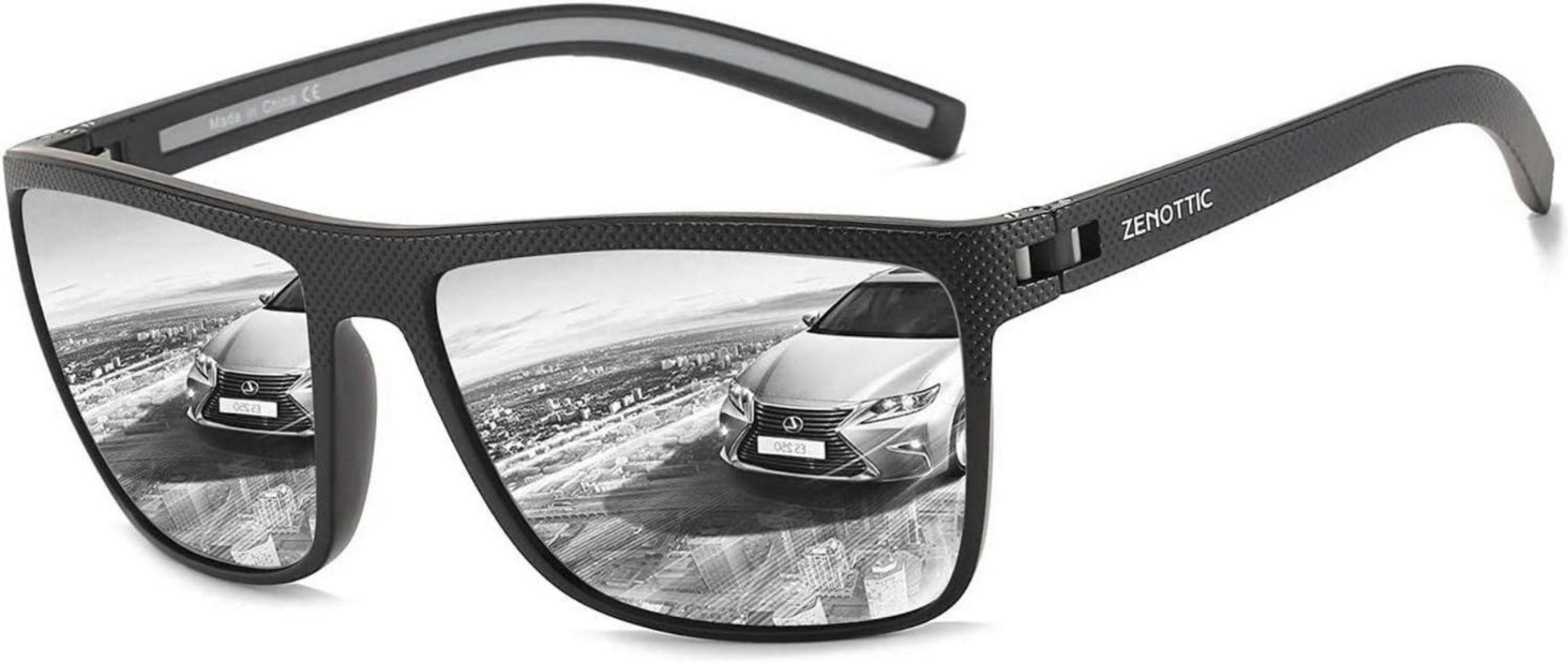Polarisierte TR90 Sonnenbrille UV400 Schutz Men's Square Eyewear