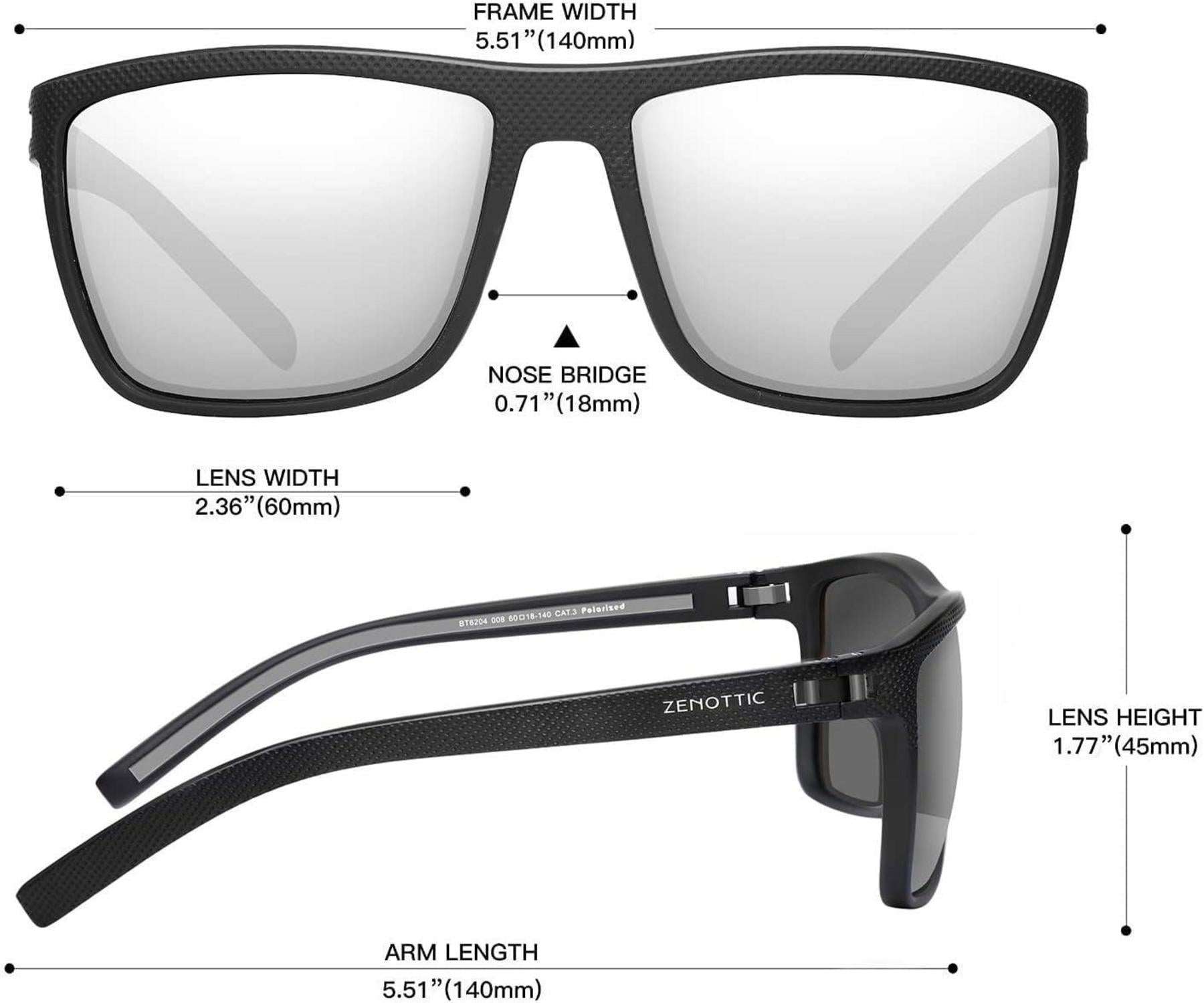 Polarisierte TR90 Sonnenbrille UV400 Schutz Men's Square Eyewear