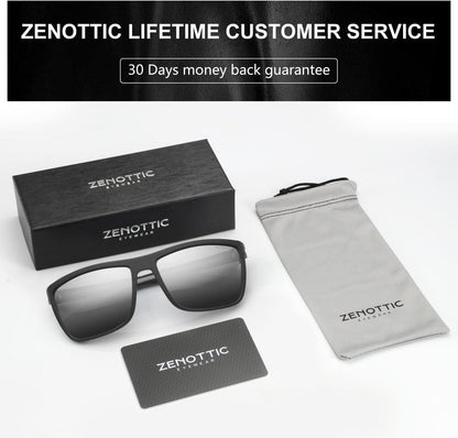 Polarisierte Herren Sonnenbrille TR90 Rahmen UV400 Schutz Schwarzer Rahmen