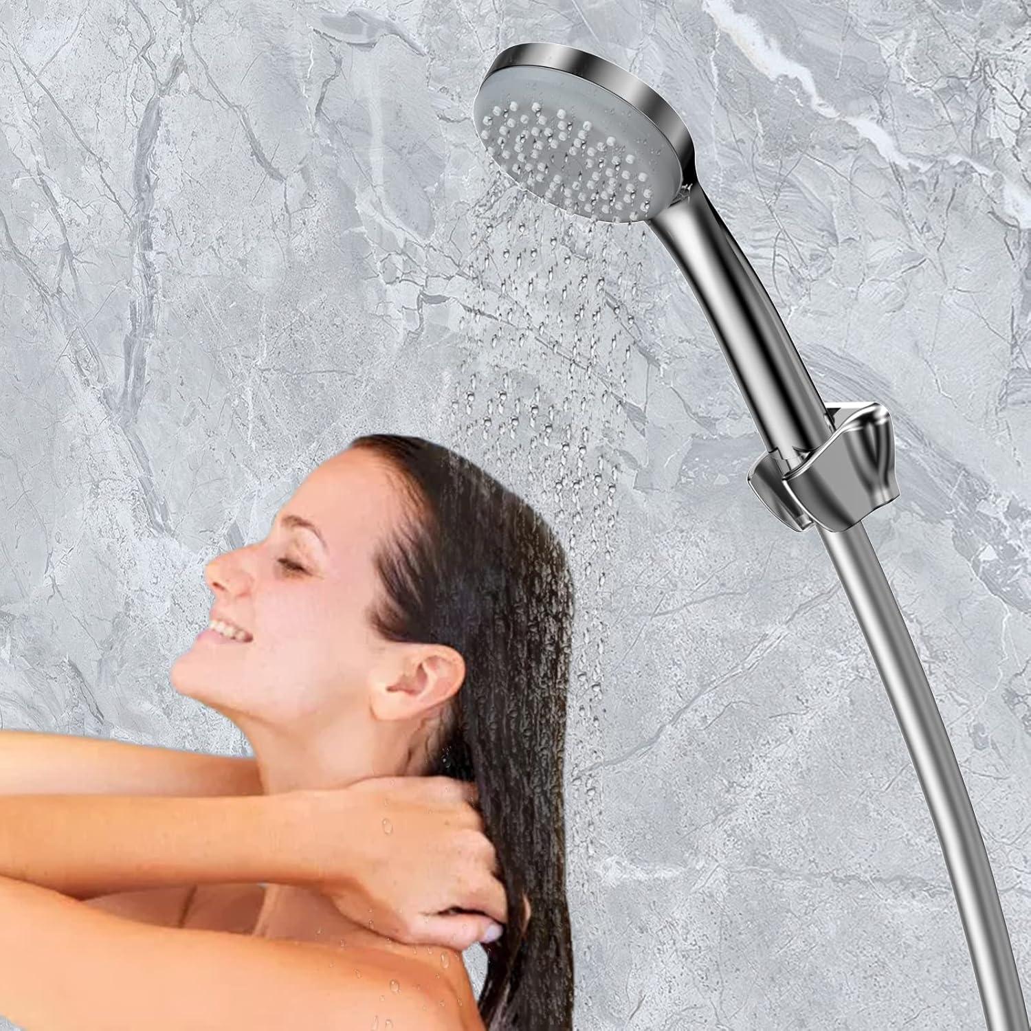 Duschkopf mit Antikalk-Funktion, Chrom, Wassersparend, Hochdruck