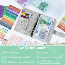 Budget Planner Geldumschläge A6 Organizer mit Reling+Sticker