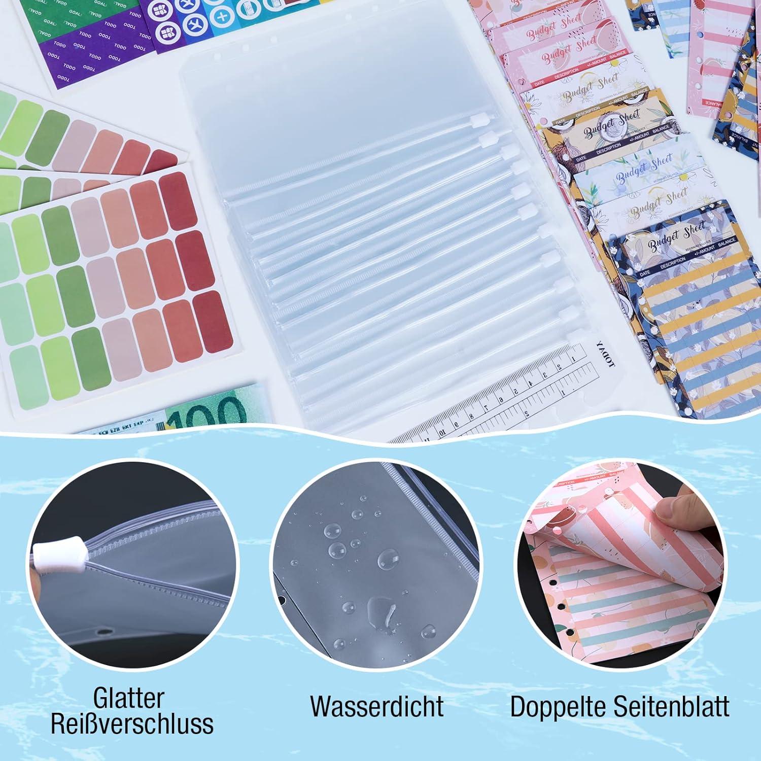 Budget Planner A6 Binder mit Geldfächern und Folien